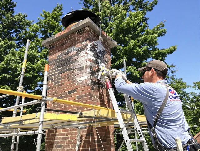 Structural chimney repair by Griswold Chimney Sweep in Griswold, CT