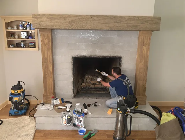 Detailed creosote removal process by Griswold Chimney Sweep in Griswold, CT