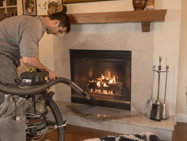 Routine fireplace upkeep by Griswold Chimney Sweep in Griswold, CT