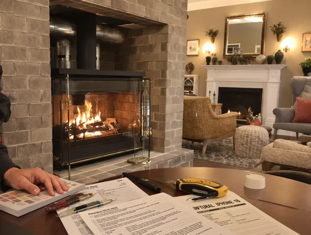 Griswold Chimney Sweep verifying fireplace safety measures in Griswold, CT