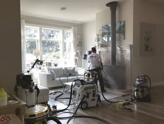 Soot removal service by Griswold Chimney Sweep for a fireplace in Griswold, CT